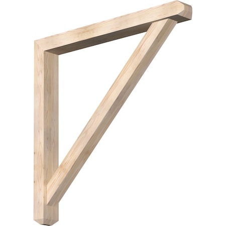 Ekena Millwork Traditional Craftsman Smooth Bracket w/ Offset Brace, Douglas Fir, 5 1/2"W x 48"D x 48"H BKT0604X48X48TRA04SDF